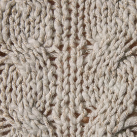Cotton Linen Cable Knt Sweater in Foam | James Perse Los Angeles