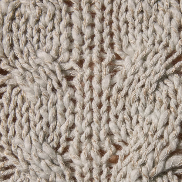 Cotton Linen Cable Knt Sweater in Foam | James Perse Los Angeles