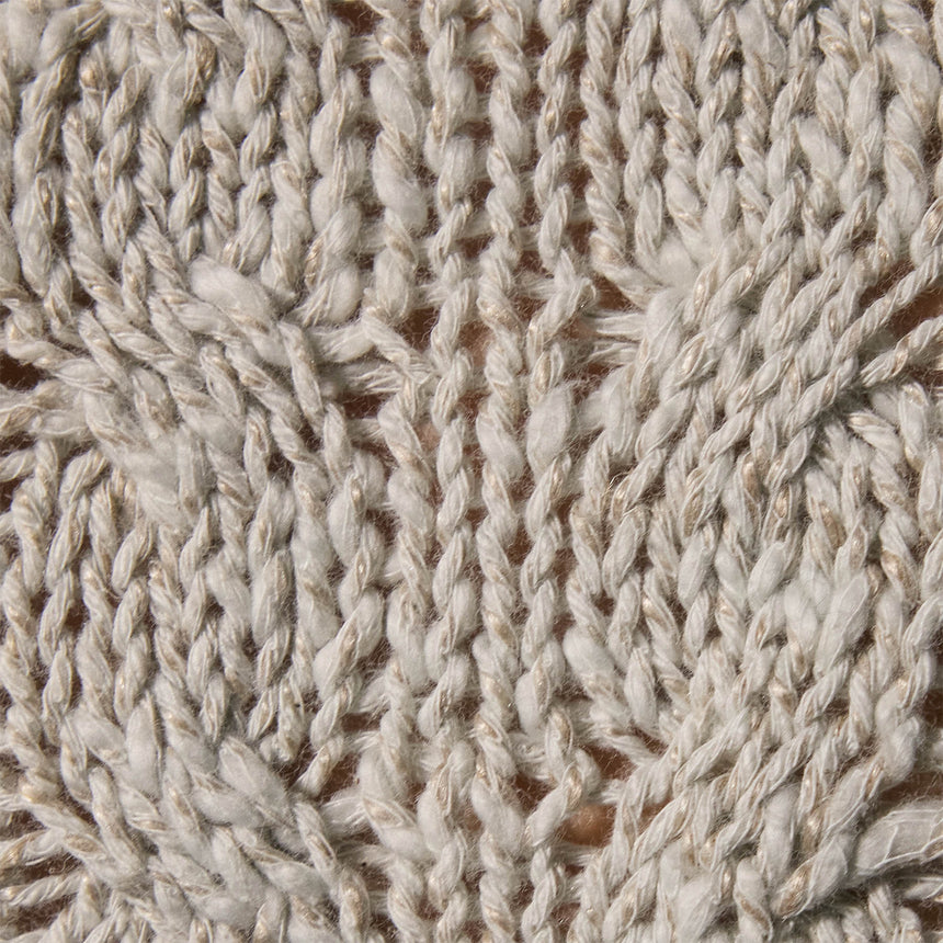 Cotton Linen Cable Knt Sweater in Foam | James Perse Los Angeles