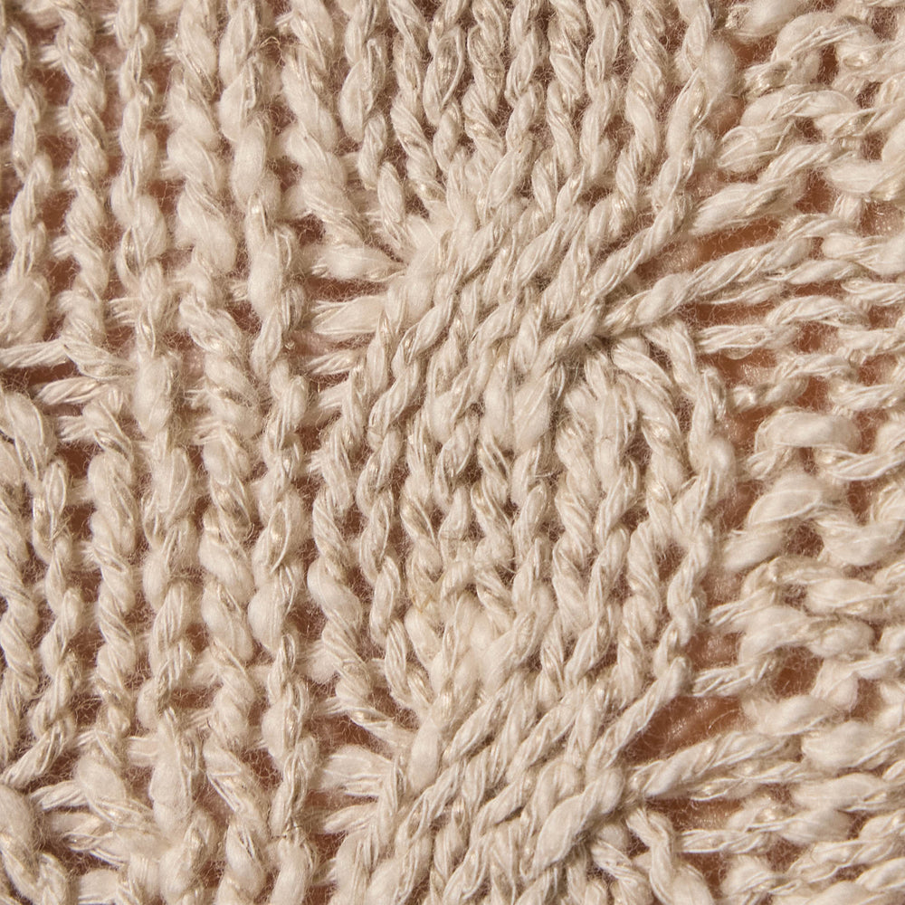 Cotton Linen Cable Knt Sweater in Natural | James Perse Los Angeles