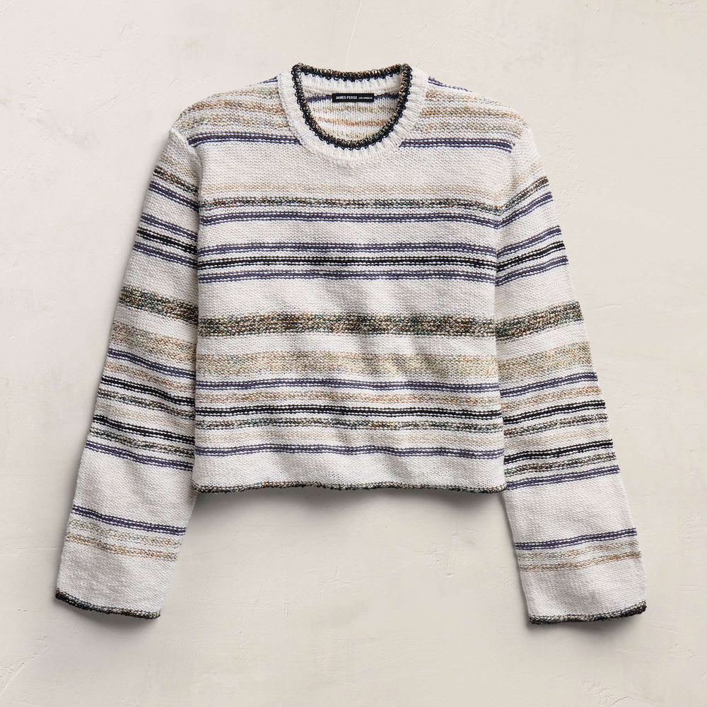 Grey Cape Multi Stripe Sweater In Neutral Multi Stripe | James Perse Los Angeles