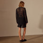 Cotton Linen Open Tunic in Black | James Perse Los Angeles