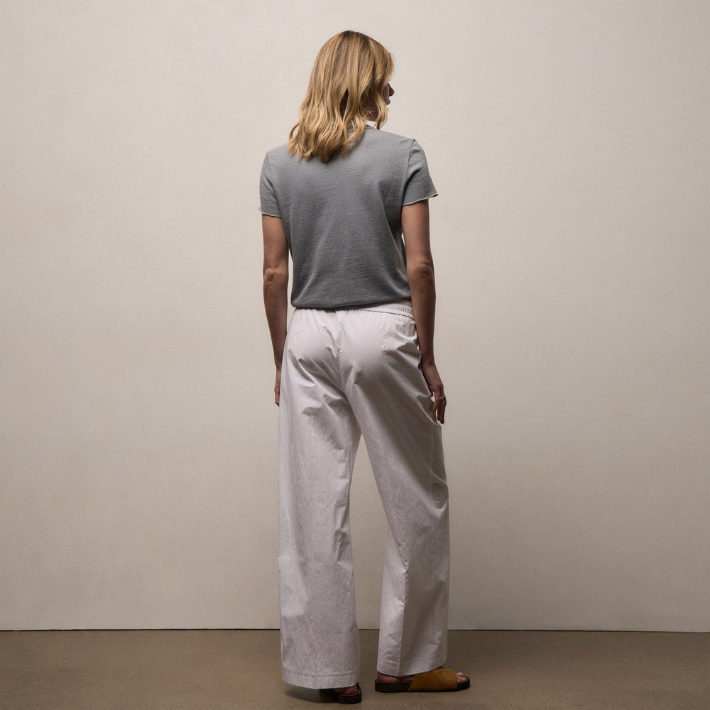Italian Heavy Poplin Relaxed Pant in White | James Perse Los Angeles