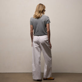 Italian Heavy Poplin Relaxed Pant in White | James Perse Los Angeles