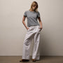 Italian Heavy Poplin Relaxed Pant in White | James Perse Los Angeles