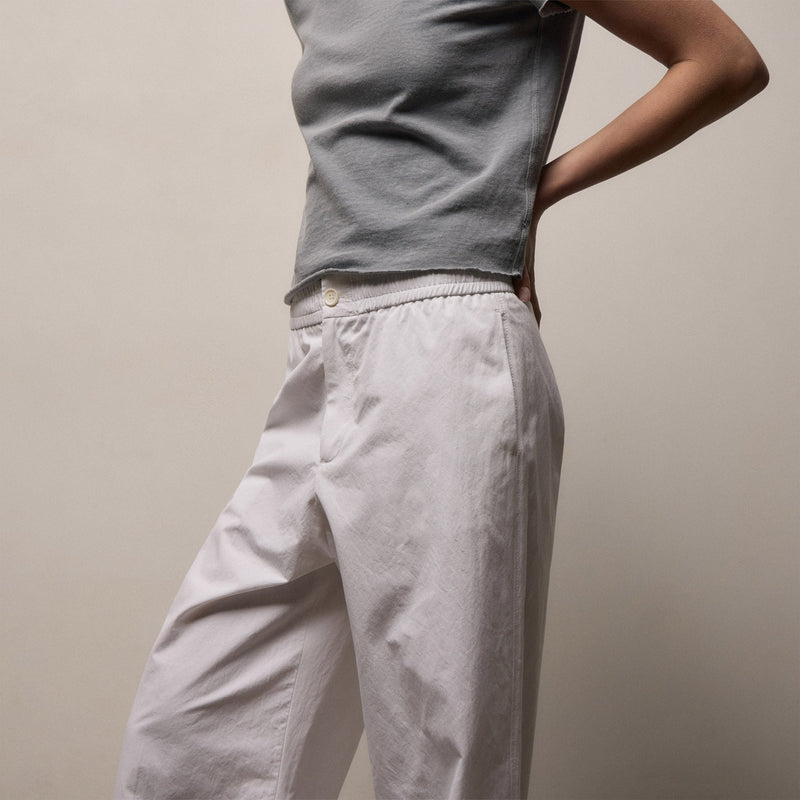 Italian Heavy Poplin Relaxed Pant in White | James Perse Los Angeles