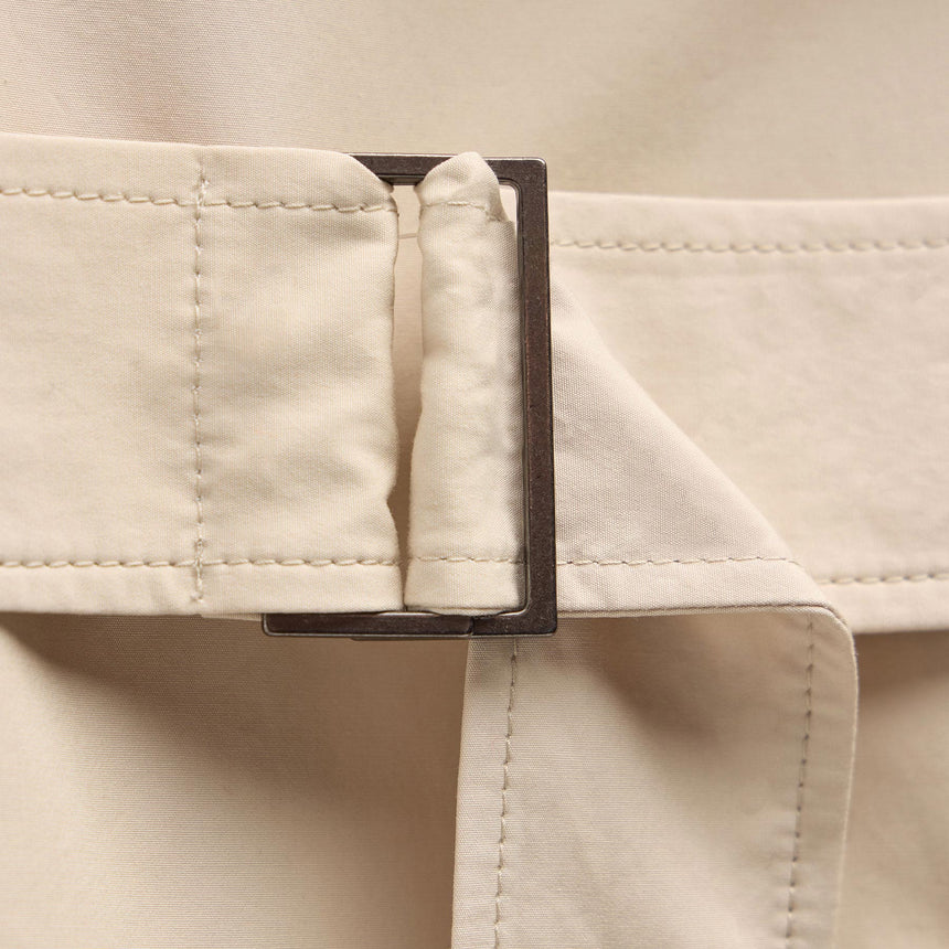 Italian Heavy Poplin Trench Coat in Beige | James Perse Los Angeles