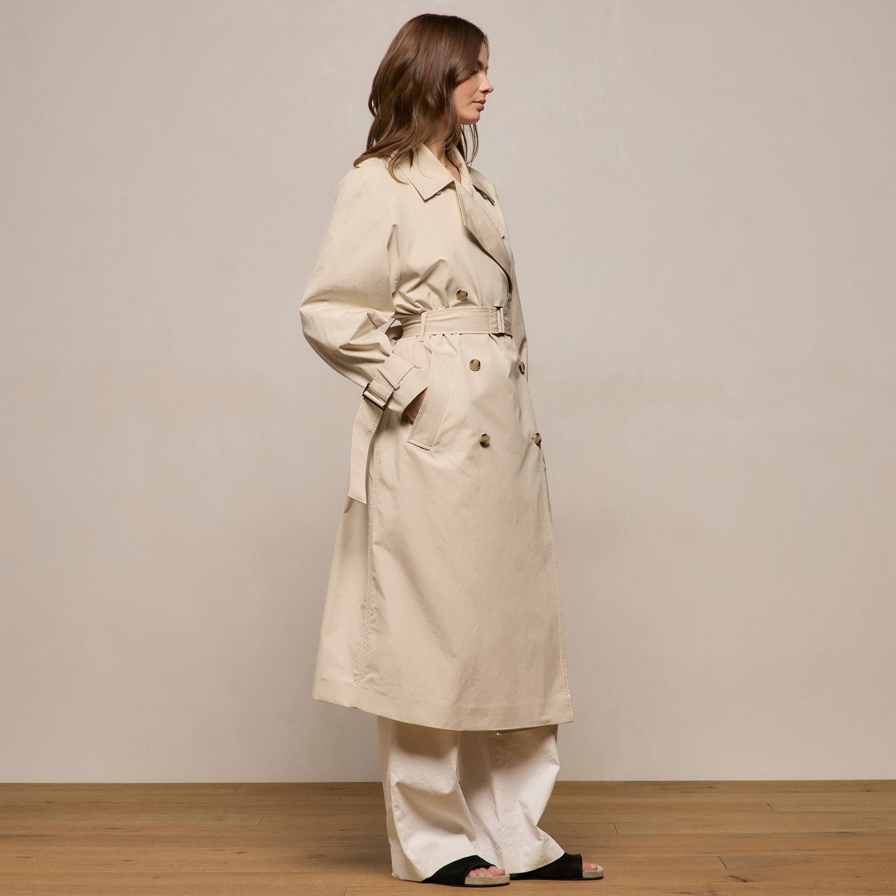 Italian Heavy Poplin Trench Coat from James Perse - $1,295