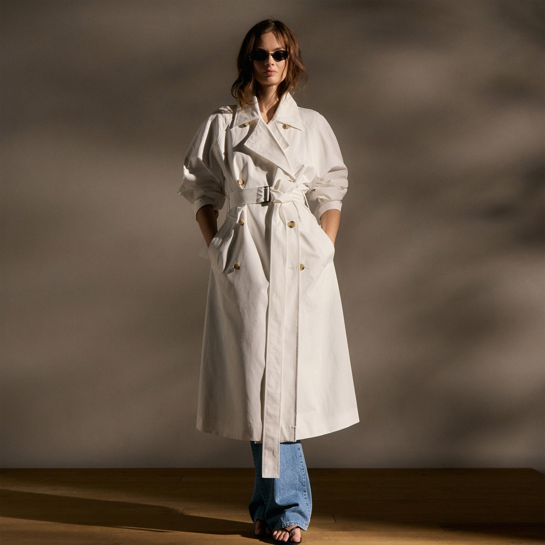 Italian Heavy Poplin Trench Coat from James Perse - $1,295