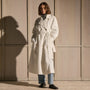 Italian Heavy Poplin Trench Coat in White | James Perse Los Angeles