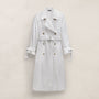 Italian Heavy Poplin Trench Coat In White | James Perse Los Angeles