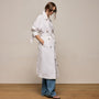 Italian Heavy Poplin Trench Coat in White | James Perse Los Angeles