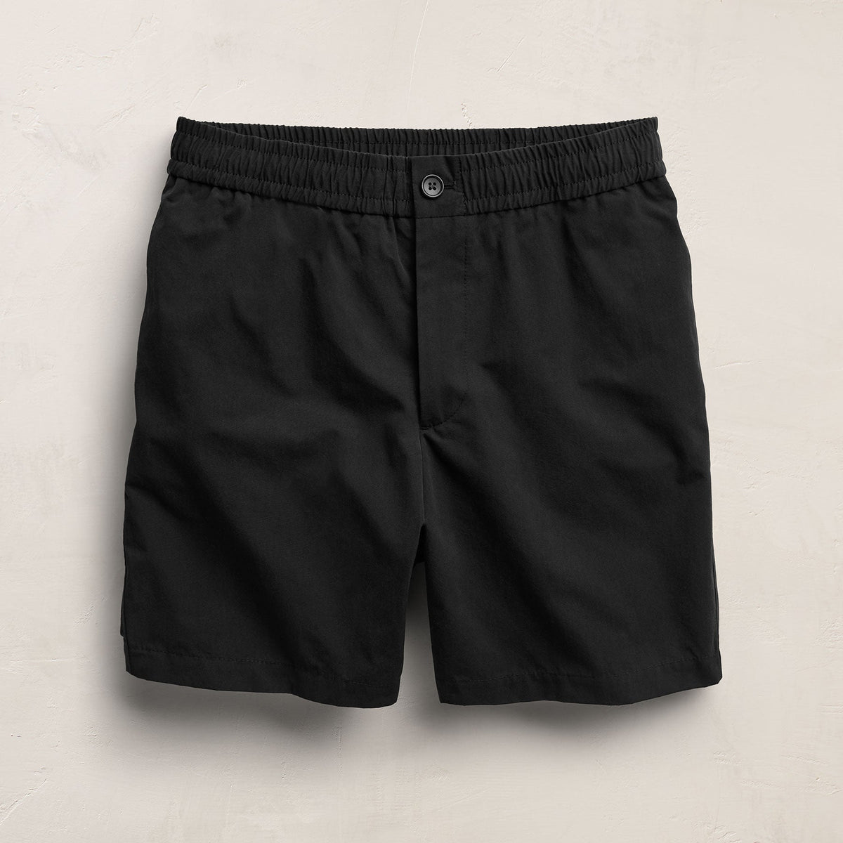 Italian Heavy Poplin Relaxed Short in Black | James Perse Los Angeles
