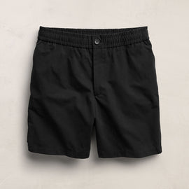Italian Heavy Poplin Relaxed Short in Black | James Perse Los Angeles
