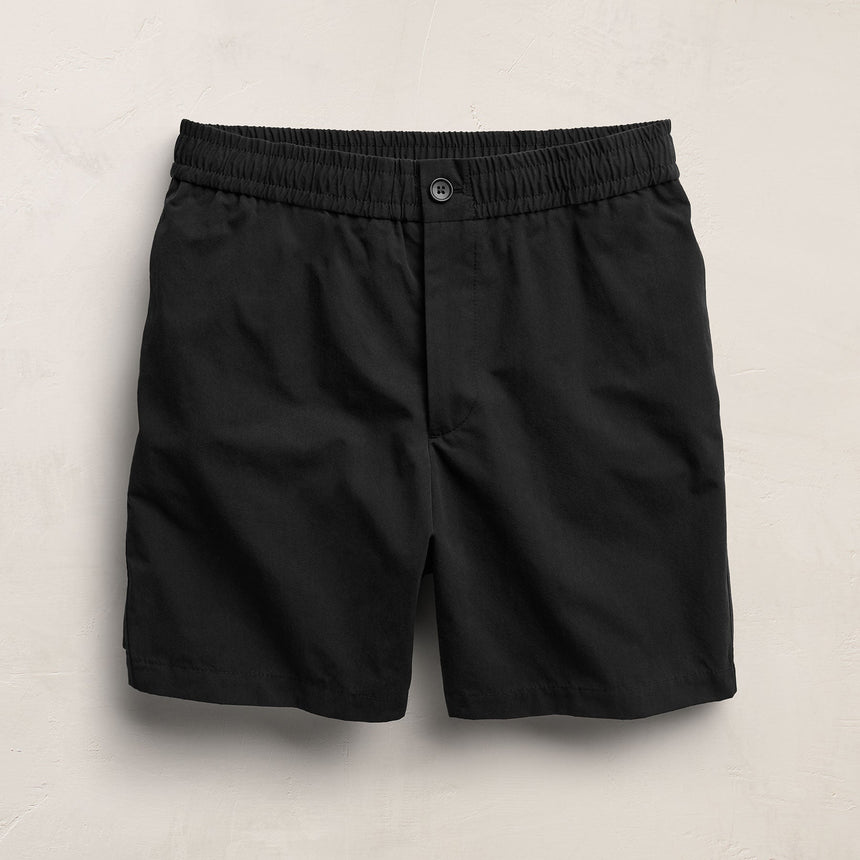 Italian Heavy Poplin Relaxed Short in Black | James Perse Los Angeles