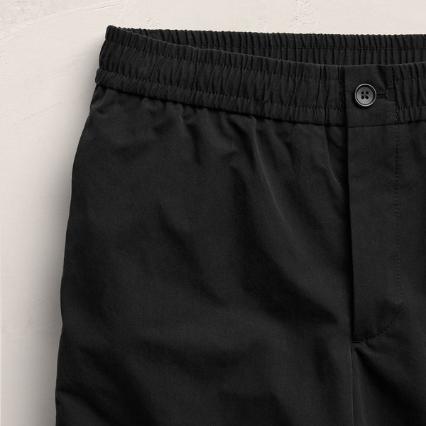 Italian Heavy Poplin Relaxed Short in Black | James Perse Los Angeles