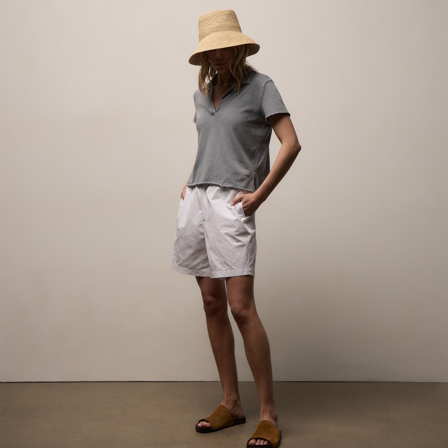 Italian Heavy Poplin Relaxed Short from James Perse - $395