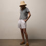 Italian Heavy Poplin Relaxed Short in White | James Perse Los Angeles
