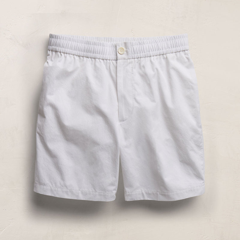Italian Heavy Poplin Relaxed Short in White | James Perse Los Angeles