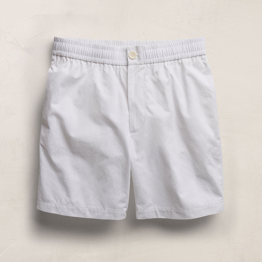 Italian Heavy Poplin Relaxed Short in White | James Perse Los Angeles
