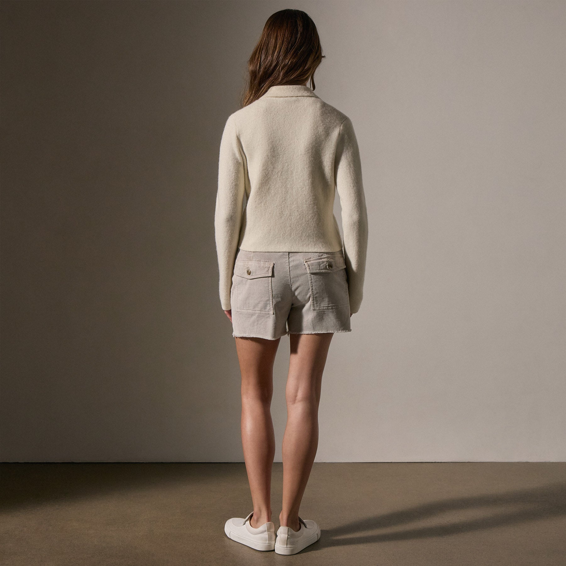 Sweater Knit Jacket in Ivory | James Perse Los Angeles