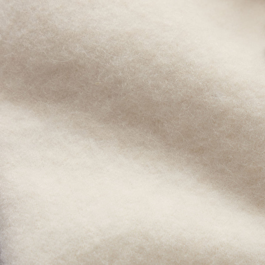 Wool Alpaca Stretch Zip Jacket in Ivory | James Perse Los Angeles FLAT