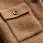Wool Alpaca Funnel Neck Cardigan Jacket in Camel | James Perse Los Angeles