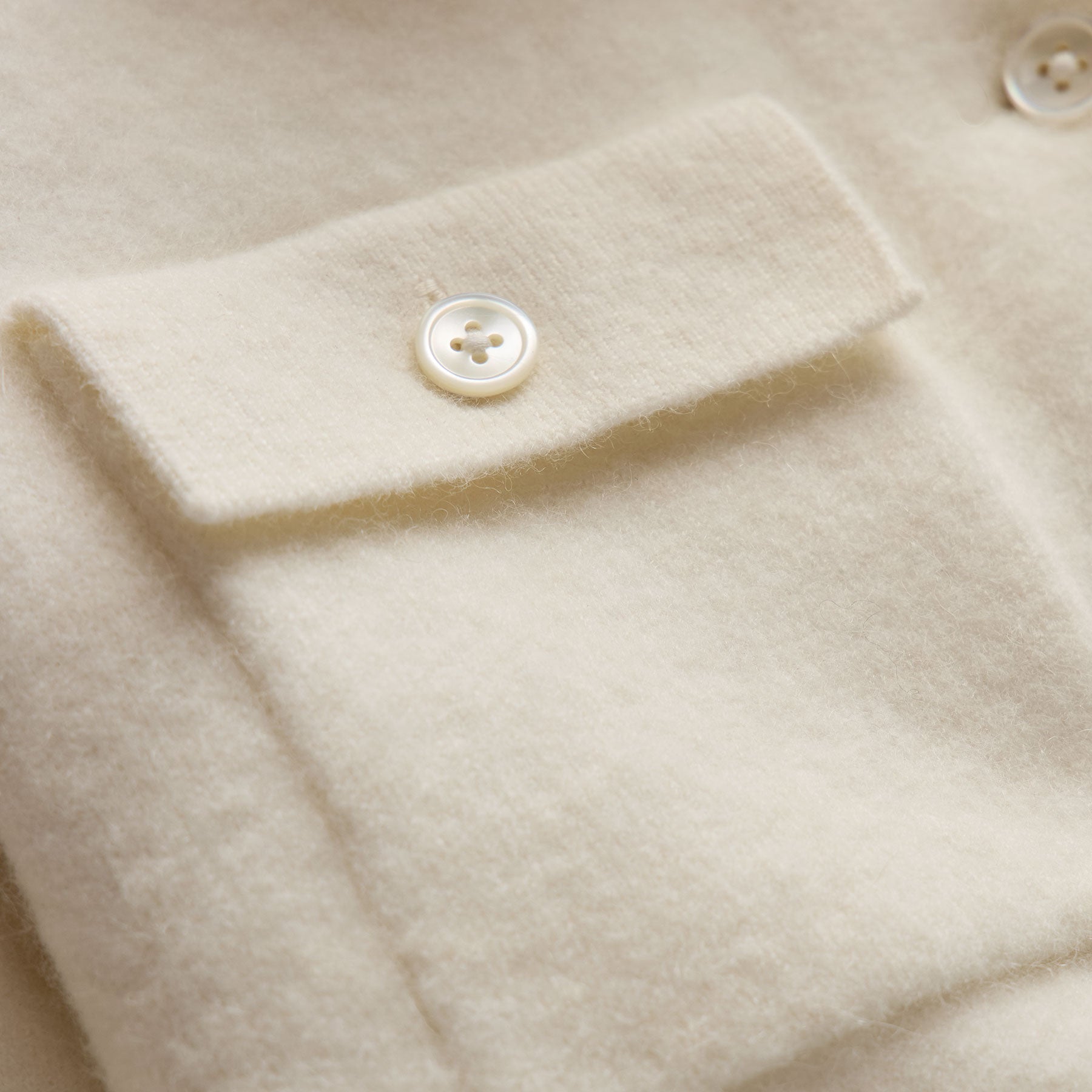 Wool Alpaca Funnel Neck Cardigan Jacket in Ivory | James Perse Los Angeles