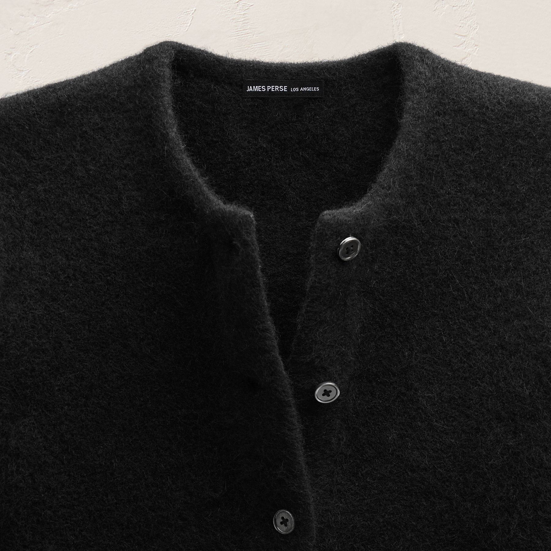Wool Alpaca Cardigan Jacket - Black | James Perse Los Angeles