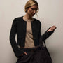 Wool Alpaca Button Front Jacket in Black | James Perse Los Angeles