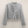 Wool Alpaca Button Front Jacket in Mid Grey | James Perse Los Angeles