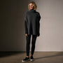 Waffle Knit Funnel Neck Tunic in Anthracite | James Perse Los Angeles