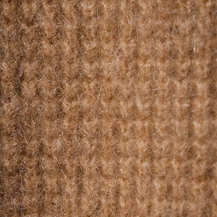 Waffle Knit Funnel Neck Tunic in Camel | James Perse Los Angeles