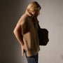 Waffle Knit Funnel Neck Tunic in Camel | James Perse Los Angeles