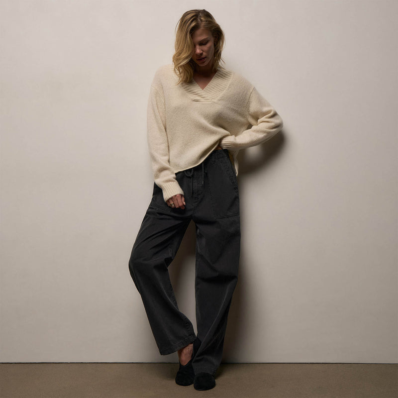 Cotton Cashmere Brushed Twill Pant in Magma Pigment | James Perse Los Angeles