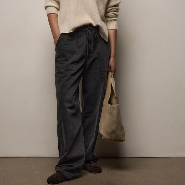 Cotton Cashmere Brushed Twill Pant in Magma Pigment | James Perse Los Angeles