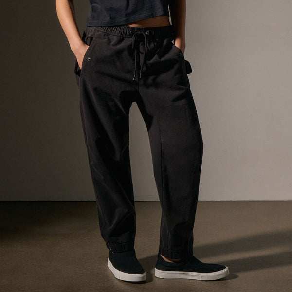 Cotton Terry Flight Pant in Black | James Perse Los Angeles