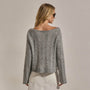 Mohair Open Stitch Sweater in Heather Grey | James Perse Los Angeles