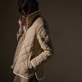 Sherpa Lined Insulated Snap Front Jacket  in Light Tan/Natural | James Perse Los Angeles