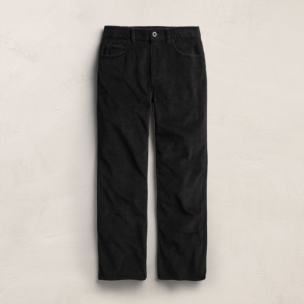 Corduroy Straight Leg Pant - Black | James Perse Los Angeles