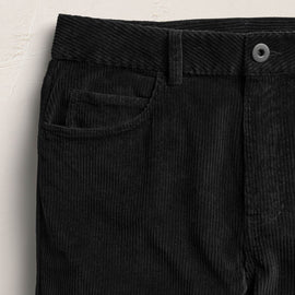 Corduroy Straight Leg Pant - Black | James Perse Los Angeles