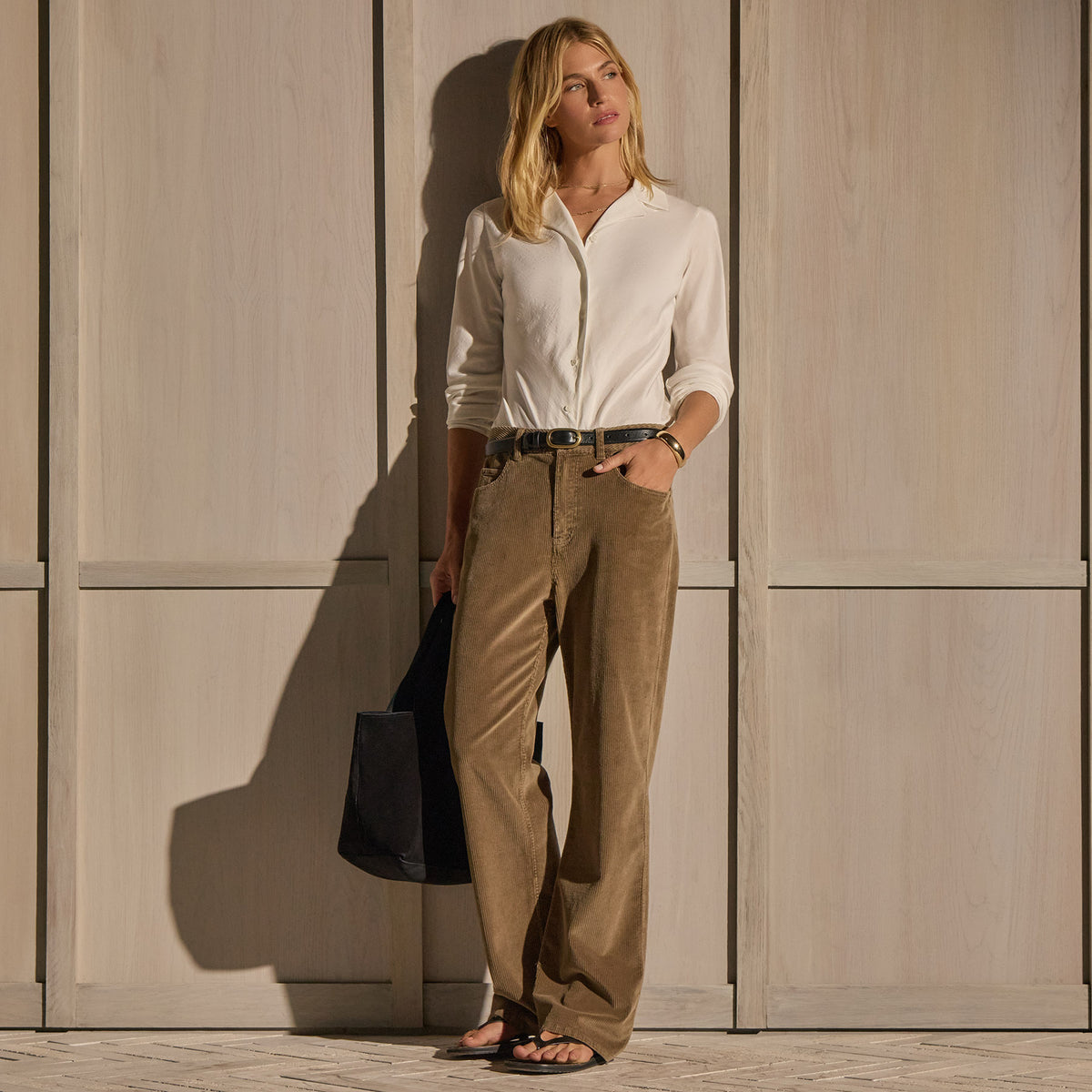 Corduroy Straight Leg Pant - Earth Pigment