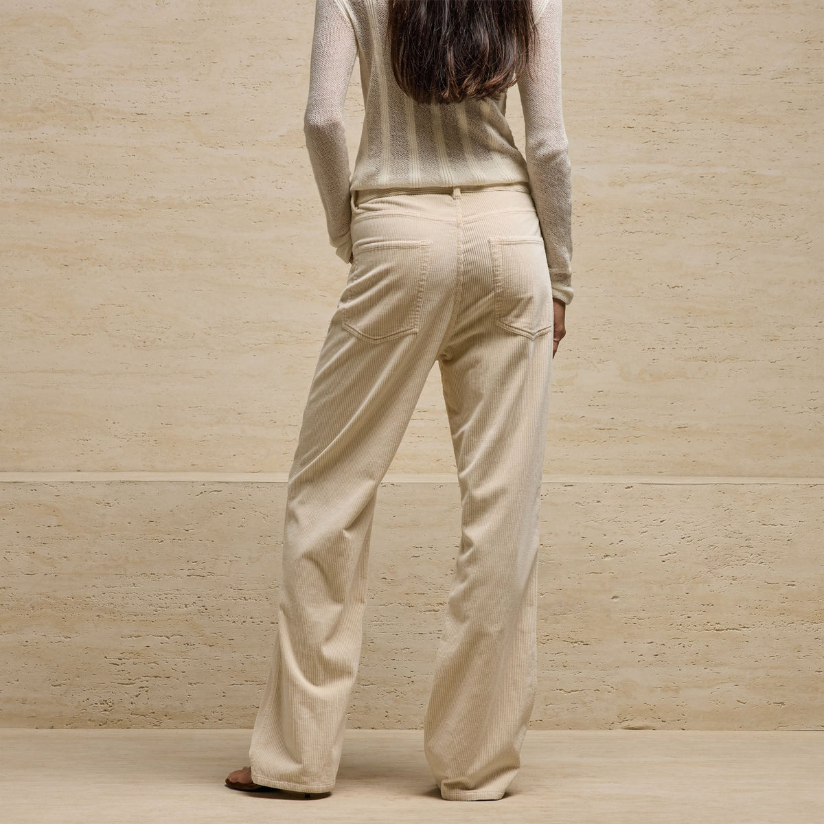Corduroy Straight Leg Pant in Sandshell Pigment | James Perse Los Angeles