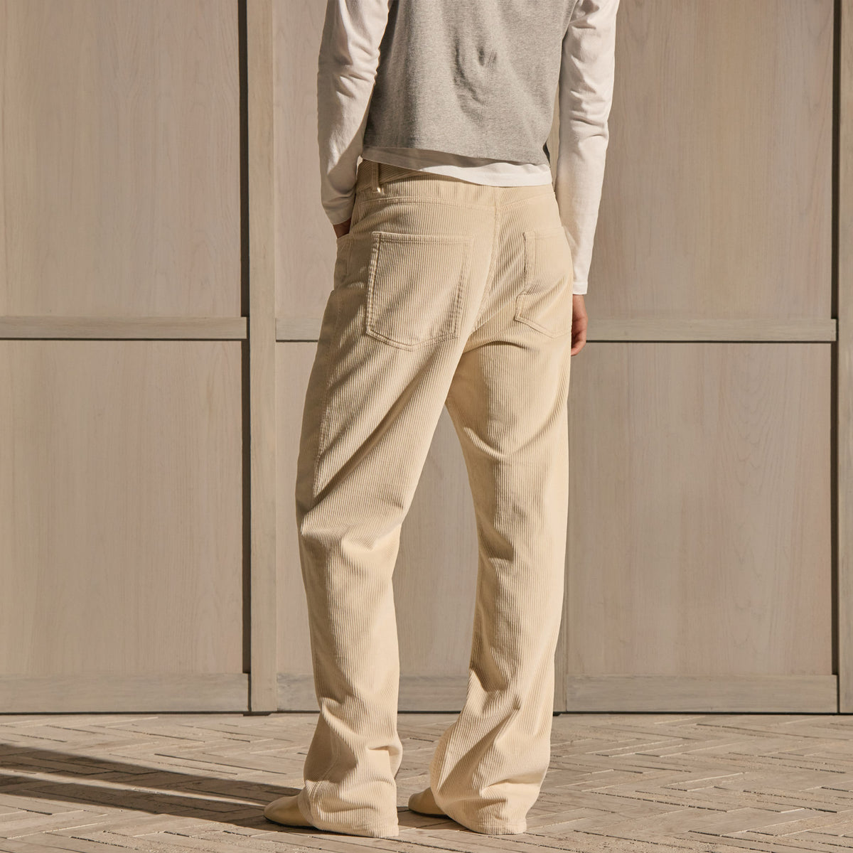 Corduroy Straight Leg Pant - Sandshell Pigment