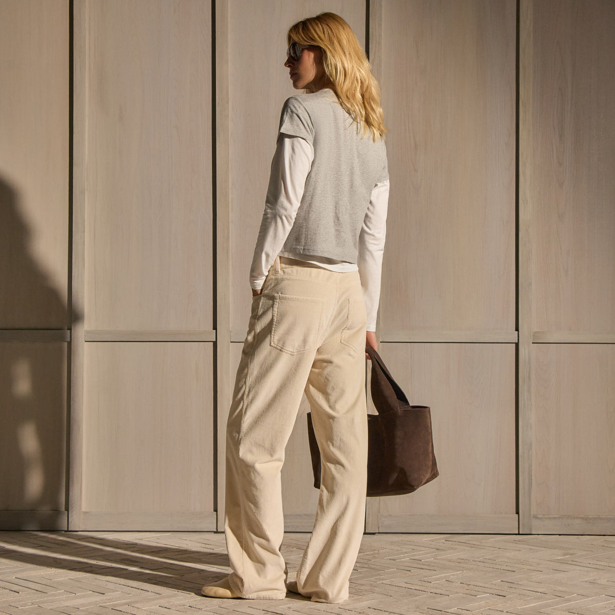 Corduroy Straight Leg Pant - Sandshell Pigment