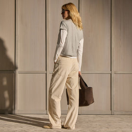 Corduroy Straight Leg Pant - Sandshell Pigment