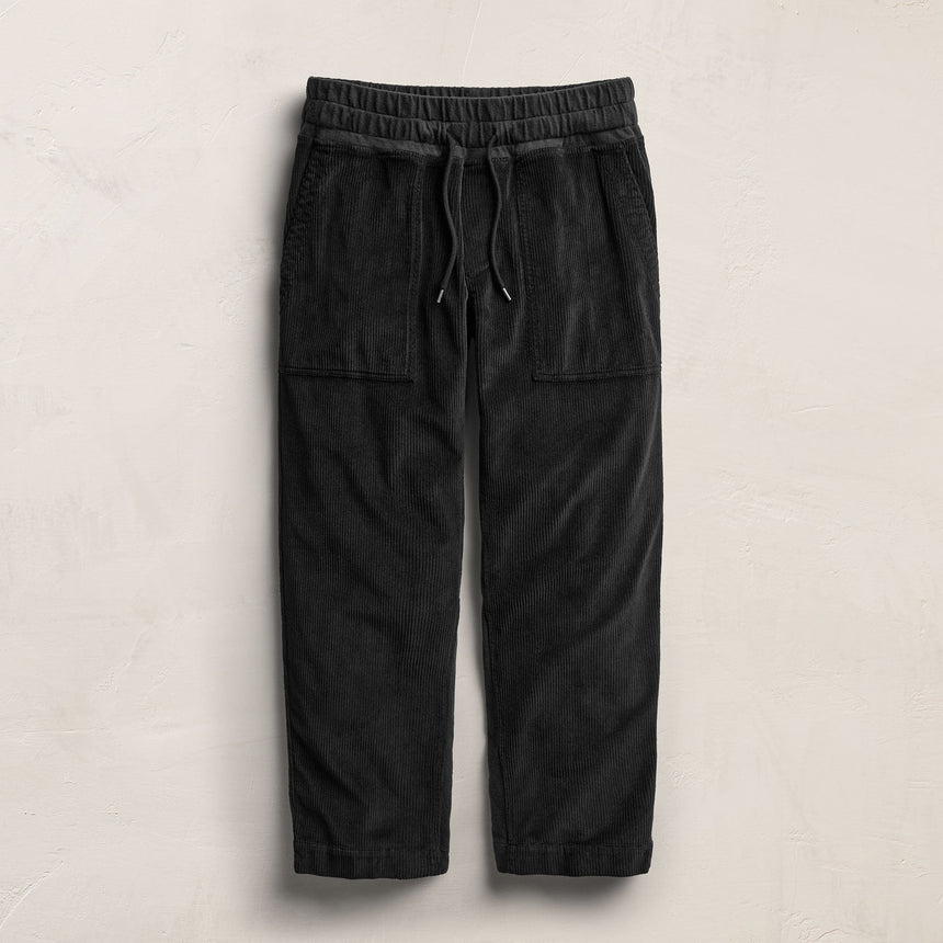 Corduroy Mixed Media Pant - Black