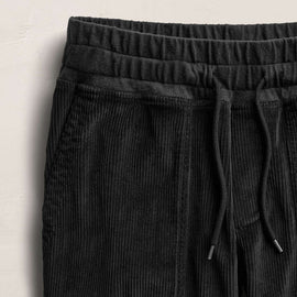 Corduroy Mixed Media Pant - Black