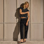 Cord Mixed Media Pant - Black | James Perse Los Angeles