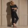 Cord Mixed Media Pant - Black | James Perse Los Angeles